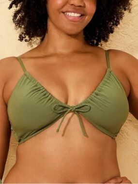 Shade & Shore Emerald Green Triangle Bikini Top
